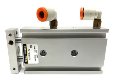 CXSM10-25 | SMC  Dual Rod Guided Pneumatic Cylinder 10mm Bore 25mm Stroke - Used