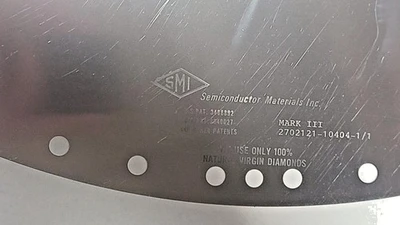 Lot of 4 Pcs 27" Natural DIAMOND SAW BLADE SLICING SILICON SMI Semiconductor