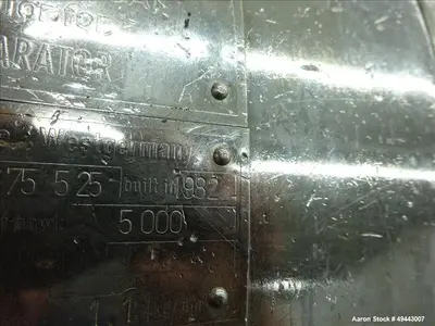 Used WESTFALIA BKA35-86-576 Disc Batch Centrifuges Illinois US | Aaron Equipment #84675