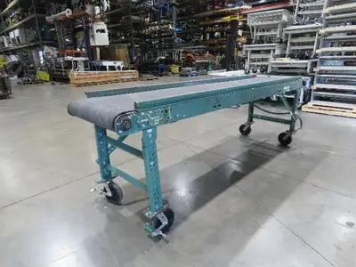 Roach 28"x 10' Portable Slider Bed Conveyor 24"Belt .33Hp 230/460V 3PH 65FPM