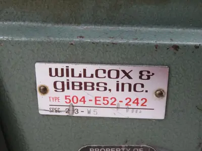 Used WILLCOX & GIBBS 504-E52-242 Sewing Equipment Texas US | Aucto #1461142