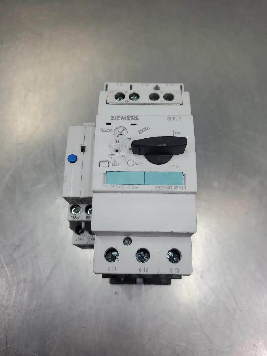 Used Siemens SIRIUS 3RV1031-4FA10 MANUAL MOTOR STARTER w/3RV1921-1M Module Starters South Carolina US | Palmetto Automation #1520516