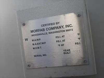 Tank, 750 Gallon, 304 S/st, 20 PSI, DT/DB, Morfab #S744378