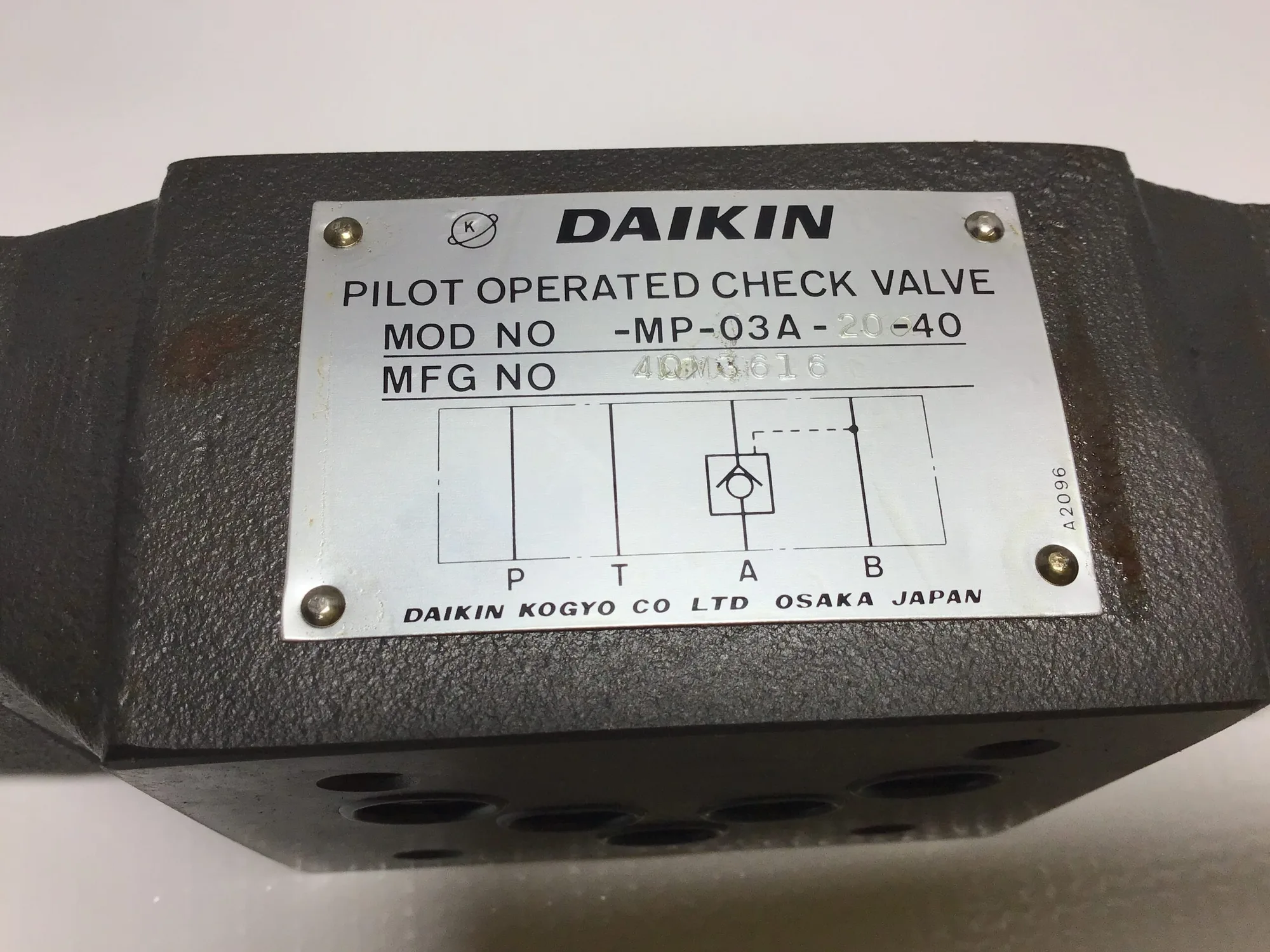 Daikin MP-03A-20-40 Pilot Operated Check Valve