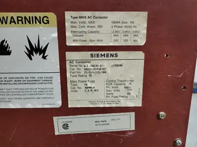 Used SIEMENS 88H3533044A1AT Switchgears British Columbia CA | Lenmark #240637