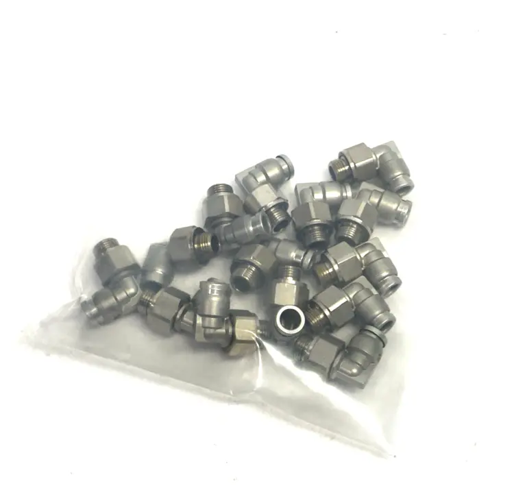 Used SMC METAL MALE ELBOW SWIVEL FITTING 6MM OD TUBE Hoses | Maverick Industrial Sales #1099402