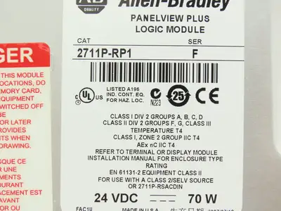 Allen Bradley 2711P-RDB7CX PanelView Plus 700 Operator Interface w/2711P-RP1