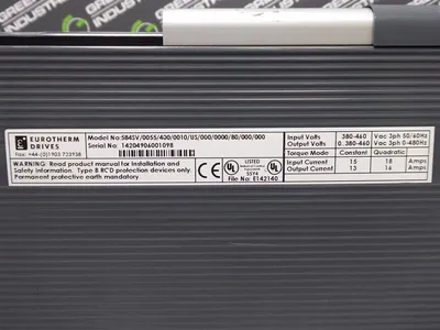 Eurotherm SSD 584SV/0055/400/0010/US/000/0000/B0/000/000 HVAC Drive Used