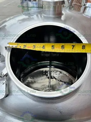 USED PRECISION STAINLESS 600 LITER STAINLESS STEEL JACKETED REACTOR 45 PSI