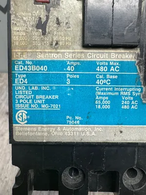 SIEMENS ED43B020 & ED43B040 Electrical/PLC/Automation | ESS Industrial Equipment Sales (6)