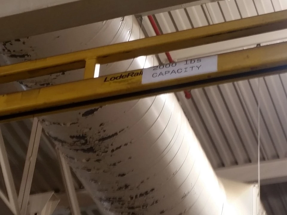 Loderail 1 Ton Floor Mounted Crane 13' Runway; 20' Bridge' 16' H