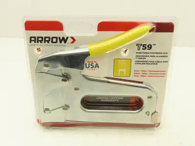 Arrow T59P Staple Gun for Wire/Cable Fasteners Data/Video/Communication Lot of 2