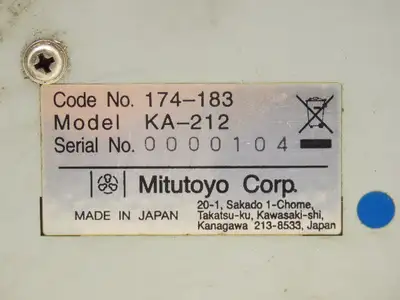 Mitutoyo KA-212 Digital Counter 2-Axis Panel for Profile Projector KA200 174-183
