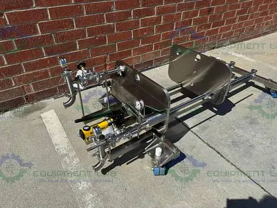 USED MILLIPORE MPOD SYS1B CP8PA5001A FILTER PRESS W/ ENERPAC P142 HYDRAULIC HAND PUMP