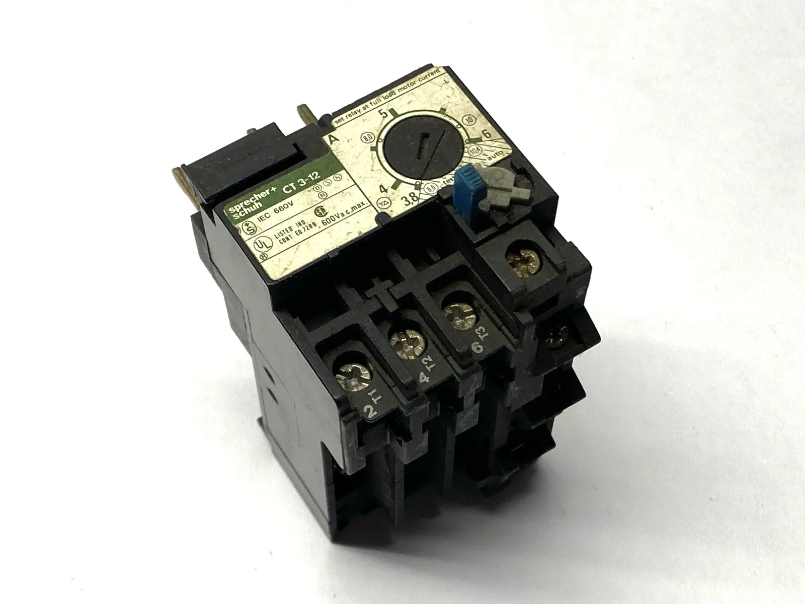 USED SPRECHER + SCHUH THERMAL OVERLOAD RELAY 3.8-6A