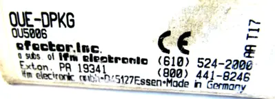 USED IFM EFECTOR OU5006/OUE-DPKG PHOTOELECTRIC SENSOR OU5006OUEDPKG