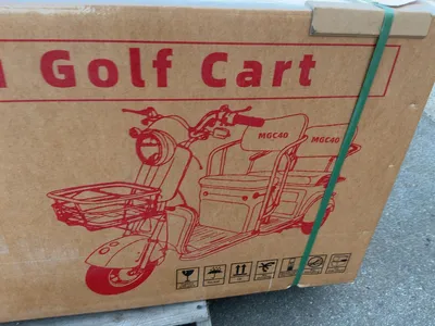 New SDLANCH MGC40 3-Wheel Mini Electric Golf Cart / Scooter, 60 Volt, 600 Watt Motor, Three Speed, 2...