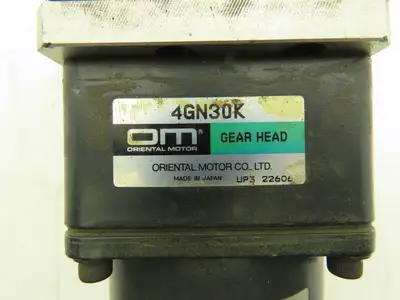Oriental Motor 4IK22RGN-AUL 22W Speed Control Motor w/ 2 gearboxes Triple Output