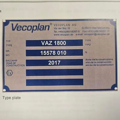 Used 2017 VECOPLAN VAZ-1800 Misc Recycling Florida US | ESCOBAR TRADING, INC. #1411601