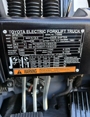 USED 2020 TOYOTA 8FBE15U