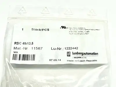 RSC 40/13.5 | Lumberg Automation  Field Attachable Sensor Connector 11587 - New