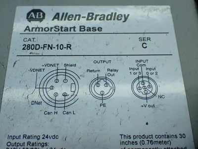 Used ALLENBRADLEY 280DFN10R Starters Ohio US | HGR 24 #838793