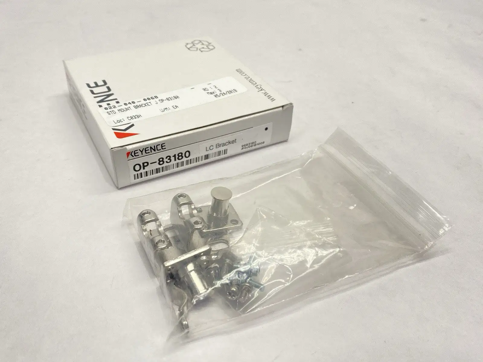 OP-83180 | Keyence  Standard Mounting Bracket J PKG OF 2 - New – Open Box
