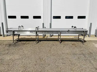 KleenLine 14.5ft Dual Belt Stainless Steel Flat Conveyor