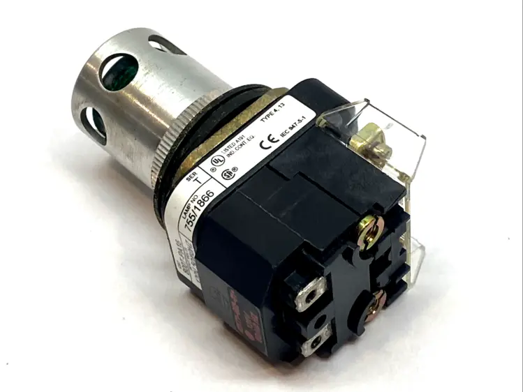 Used ALLEN-BRADLEY 30MM ILLUMINATED MOMENTARY PUSH BUTTON 120V AC GUARDED Relays & Switches | Maverick Industrial Sales #1102195