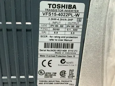 Used TOSHIBA VFS154022PLW Variable Speed Drives Ohio US | HGR 24 #1549967
