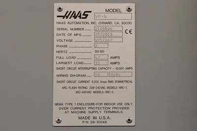 2013 HAAS VF-4 MACHINING CENTERS, VERT., N/C & CNC | Prime Machinery (19)
