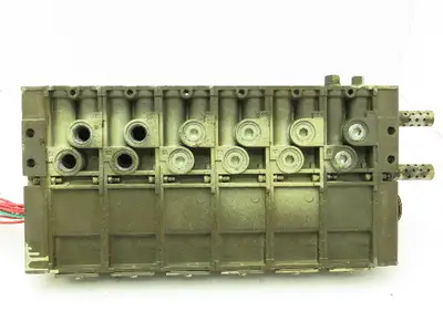 Rexroth Aventics 6-Station Manifold Pneumatic Directional Solenoid Valve Bank