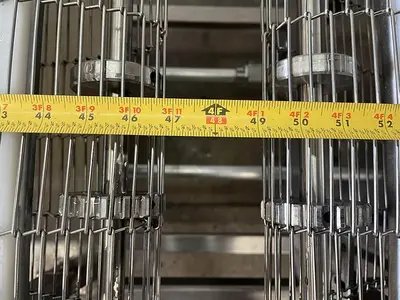 Three-Section Wire Mesh Conveyor with Rails