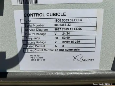 Used Quincy Compressor Control Panel & QHD635 Air Dryer System