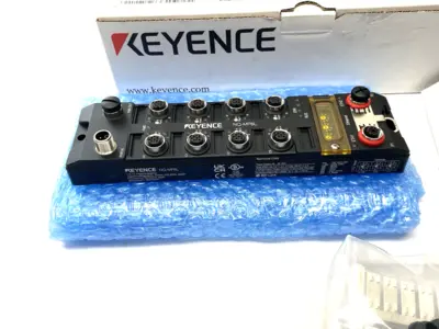 USED KEYENCE MULTI-PROTOCOL COMPATIBLE I/O-LINK MASTER MODULE 8-PORT