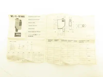 Sick WL12-B5671 Photoelectric Reflex Switch 10-30V 100mA output IP67