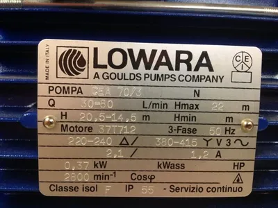 USED Lowara / Goulds Pumps Company CEA 70/3