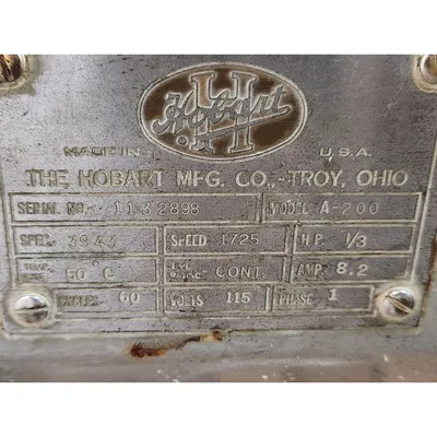 USED THE HOBART MANUFACTURING CO. A-200