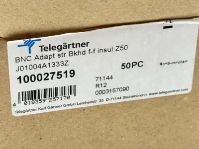 J01004A1333Z | Telegartner  BNC - BNC Adapter Socket LOT OF 2 - Open box