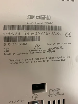 Neu Siemens Simatic Touch Panel 6AV6 545-0AA15-2AX0 Garantie
