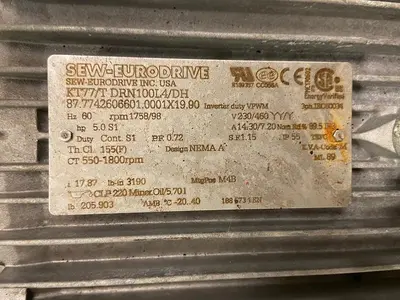 New | in-Stock SEW-EURODRIVE KT77/T-DRN100L4/DH Industrial Controls | Surplus Asset Holdings #1221852