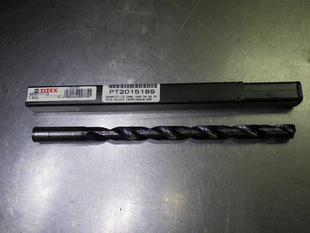 Titex 13mm Coolant Thru 12xD Carbide Drill 14mm Shank A6585TFT-13 (LOC2423A)