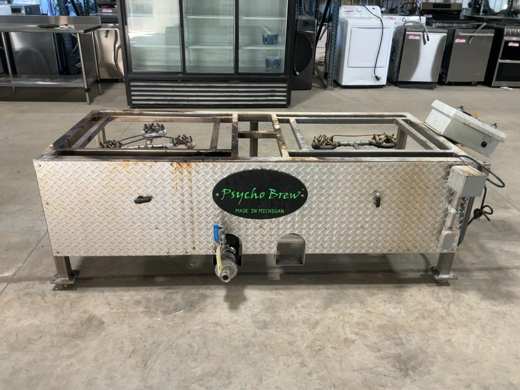 Used PSYCHO BREW COMMERCIAL BREWING SYSTEM STAND WITH 2 BURNERS Brewing Equipment Michigan US | Miedema Asset Management Group #1580110