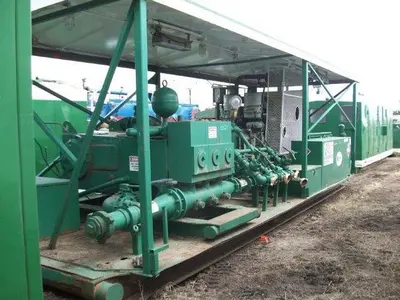 USED OILWELL S-856-10, (FORMERLY S-824-10) 5X8 TRIPLEX MUD PUMP PACKAGE
