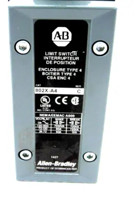 NEW ALLEN BRADLEY 802X-A4 SERIES C LIMIT SWITCH 802XA4