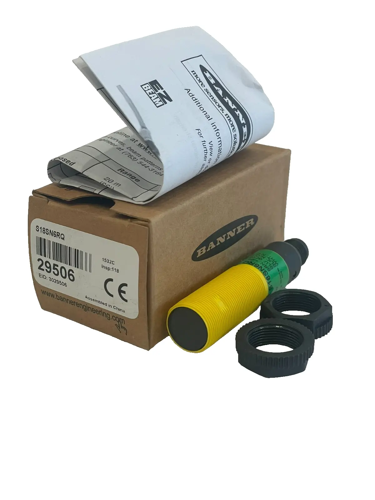 NEW BANNER S18SN6RQ PHOTOELECTRIC SENSOR 29506