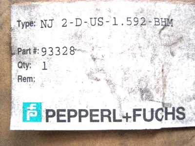 NEW PEPPERL FUCHS NJ-2-D-US-1/592-BHM INDUCTIVE SENSOR 93328 NJ2DUS1592BHM