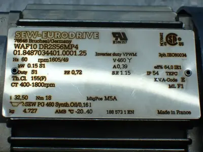 NEW SEWEURODRIVE WAF10 DR2S56MP4