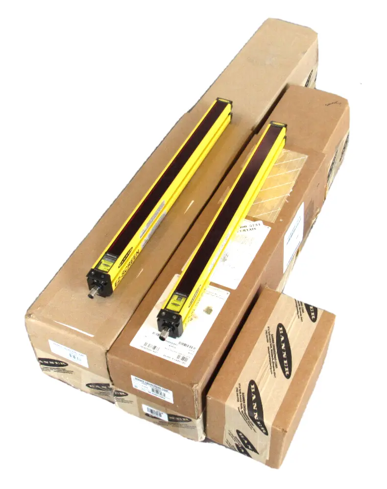 NEW BANNER SLSE14-450Q8 AND SLSR14-450Q8 SAFETY LIGHT CURTAIN SET 17-3/4"