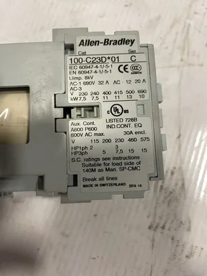 Allen-Bradley 100-C23D*01 Ser C 3 Pole IEC Contactor 24VDC 23A -Lot of 2